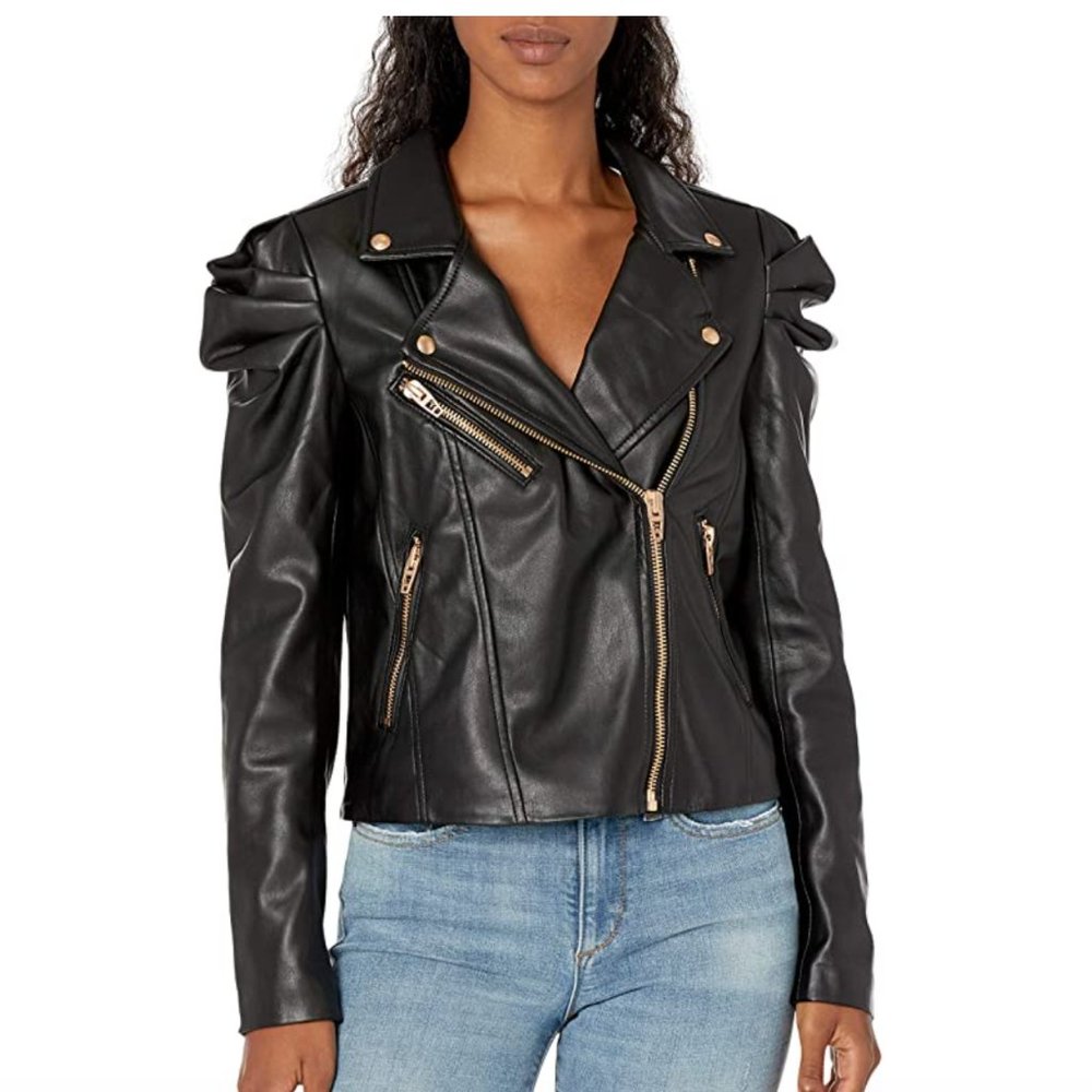 Blank NYC Puff Sleeve Moto Jacket